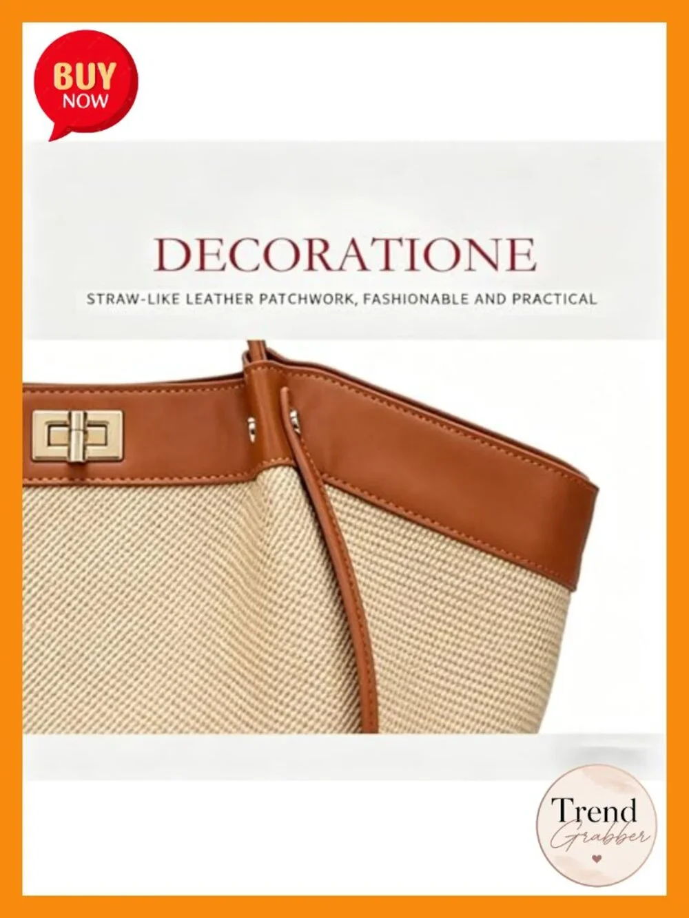 Women's Canvas & Faux Leather Tote Shoulder Handbag Winged Top-Handle Satchel